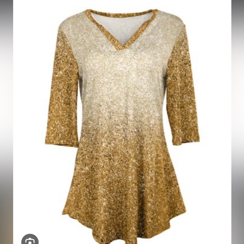Item bought not item received. Gold tunic top.